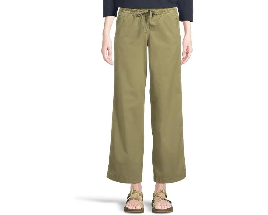 Широкие брюки L.L.Bean Lakewashed с поясом на резинке и расслабленным кроем