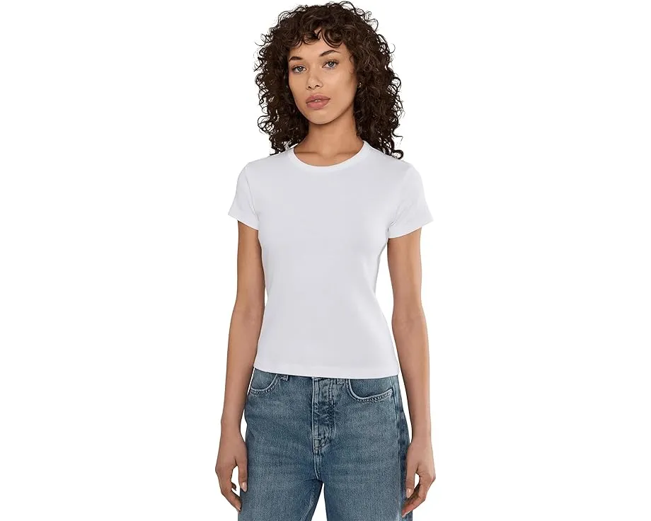 Футболка AllSaints Stevie из 100% хлопка с коротким рукавом и прямым подолом