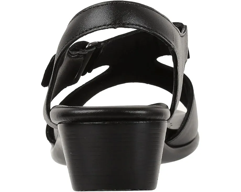 Сандалии SAS Suntimer на удобном каблуке с открытым носком и регулируемой застежкой