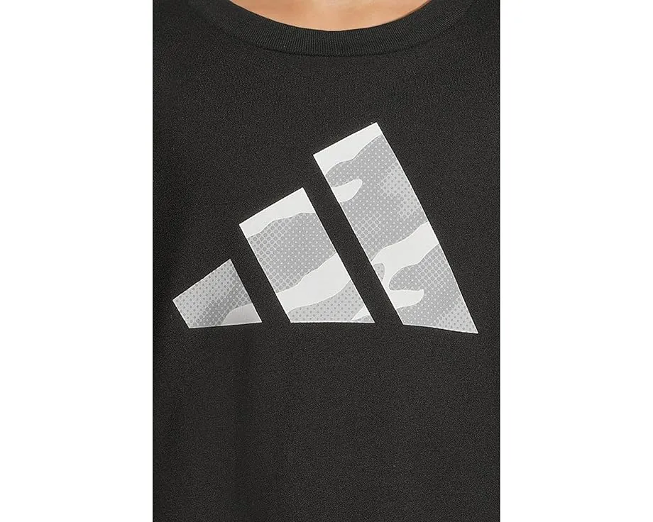 Детская футболка adidas с длинным рукавом и логотипом в стиле Halftone Camo