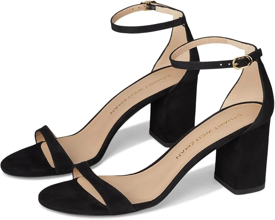 Босоножки Nudist Block 75 на шпильке с ремешком от Stuart Weitzman