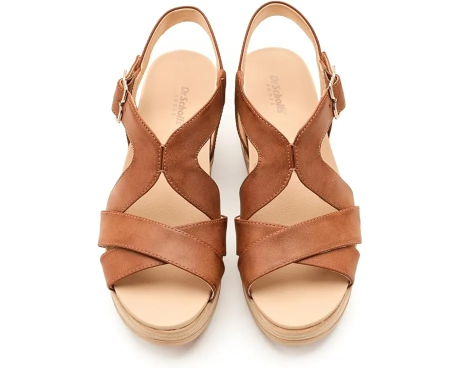 Сандалии Dr. Scholl's Cali Beach на платформе с анатомической стелькой и перекрещивающимися ремешками