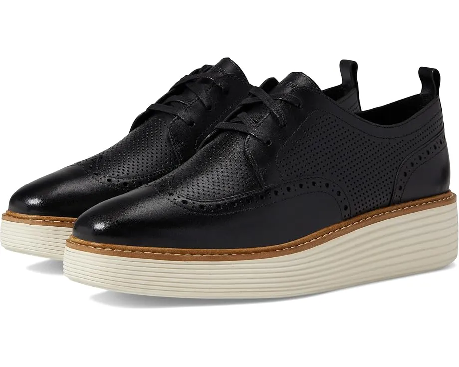 Оксфорды Originalgrand Platform Wing Tip на платформе с декоративными перфорациями от Cole Haan