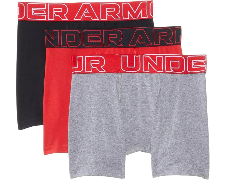 Трусы-боксеры Under Armour для подростков 3 шт с влагоотводящей тканью