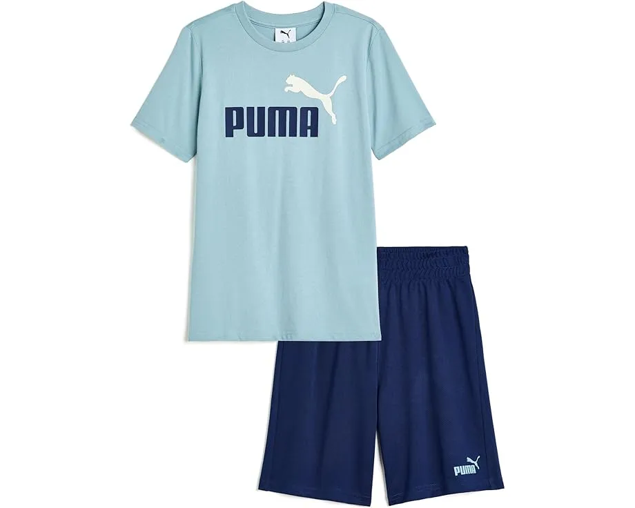 Puma Детский комплект из футболки с принтом и шорт из интерлока