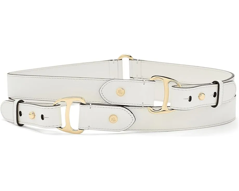 Широкий ремень Lauren Ralph Lauren Equestrian Double Wrap в конном стиле с двойной пряжкой