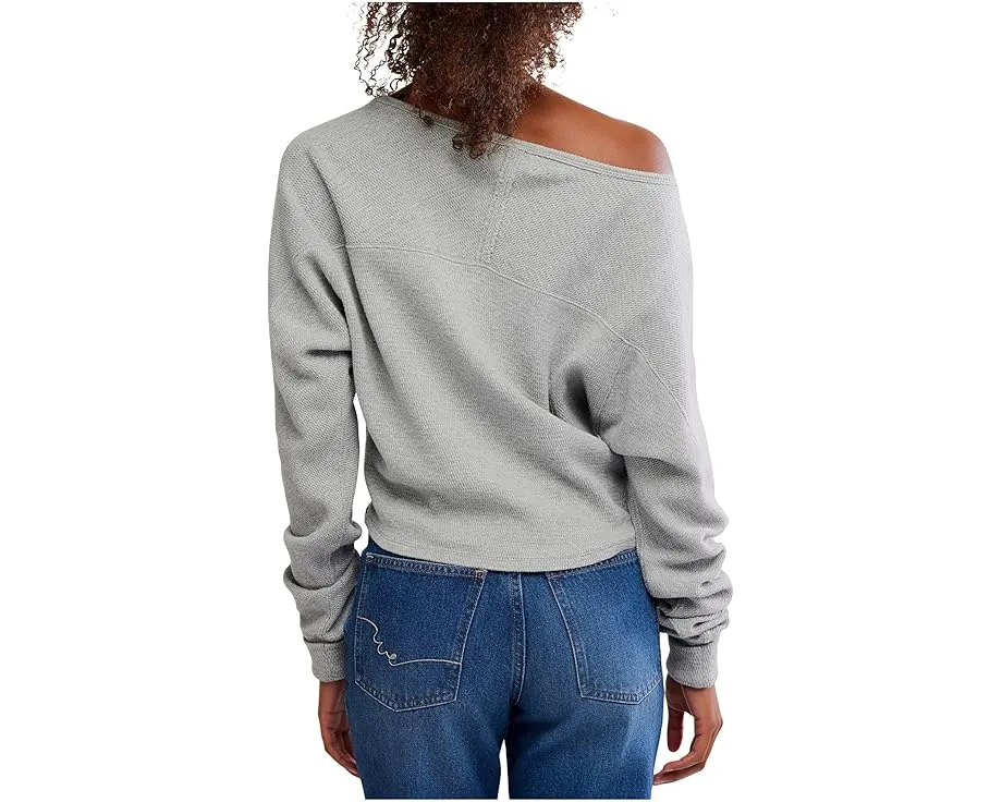 Free People Длинный рукав Jess из термоткани с лодочкой