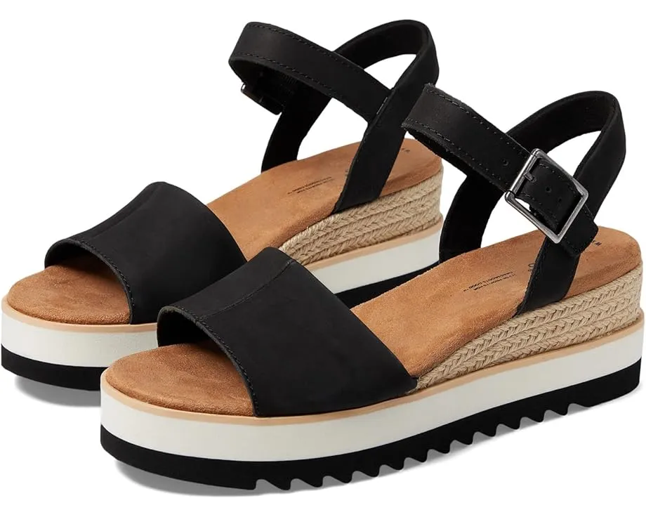 Сандалии TOMS Diana на платформе с регулируемым ремешком и стелькой OrthoLite