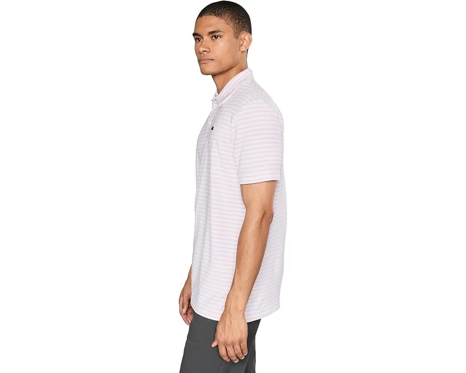 Поло для гольфа Lacoste в полоску с технологией Ultra Dry из переработанного полиэстера