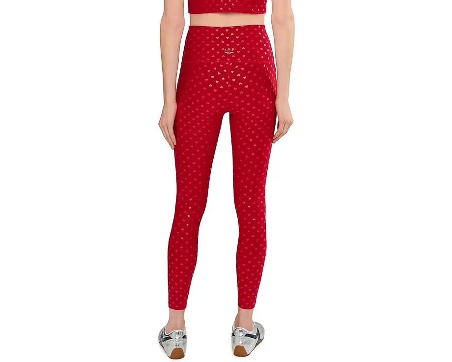 Леггинсы Beyond Yoga Softshine Caught In The Midi с принтом в виде сердечек