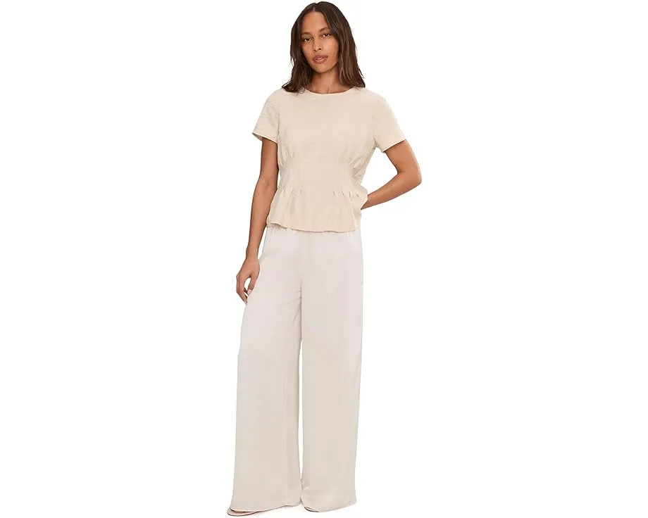 Блуза Vince Camuto с коротким рукавом и плиссированной талией