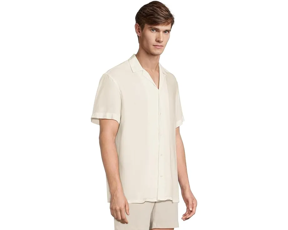 Рубашка Chubbies The Ivory Lotus из вискозы с открытым воротником