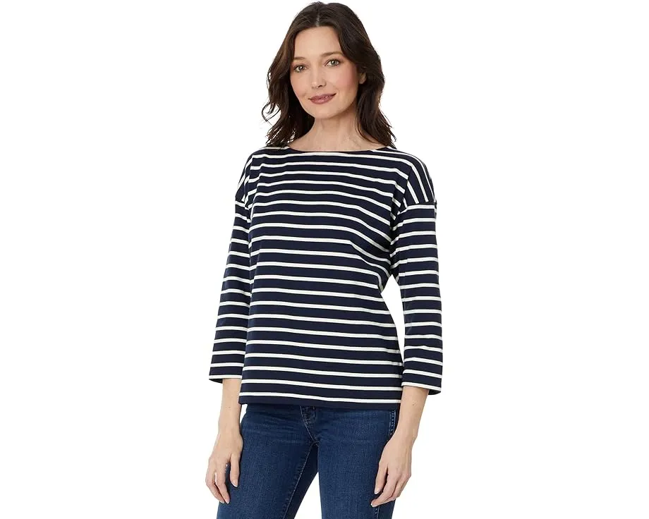Блузка L.L.Bean Heritage Mariner Boatneck с рукавом 3/4 и полоской