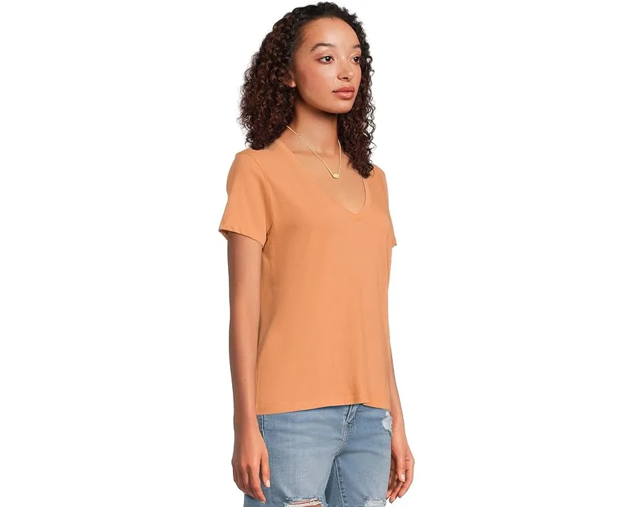 Madewell Northside V-Neck Tee из 100% хлопка с прямым подолом