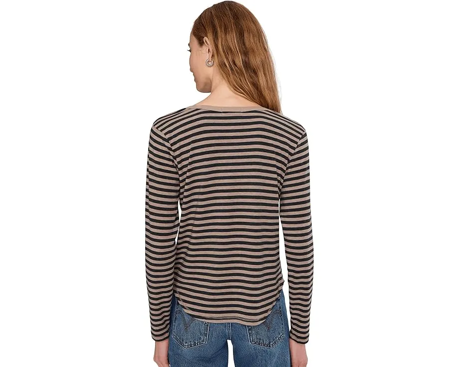 Хенли с длинным рукавом и асимметричным подолом в облегающем крое Mod-o-doc