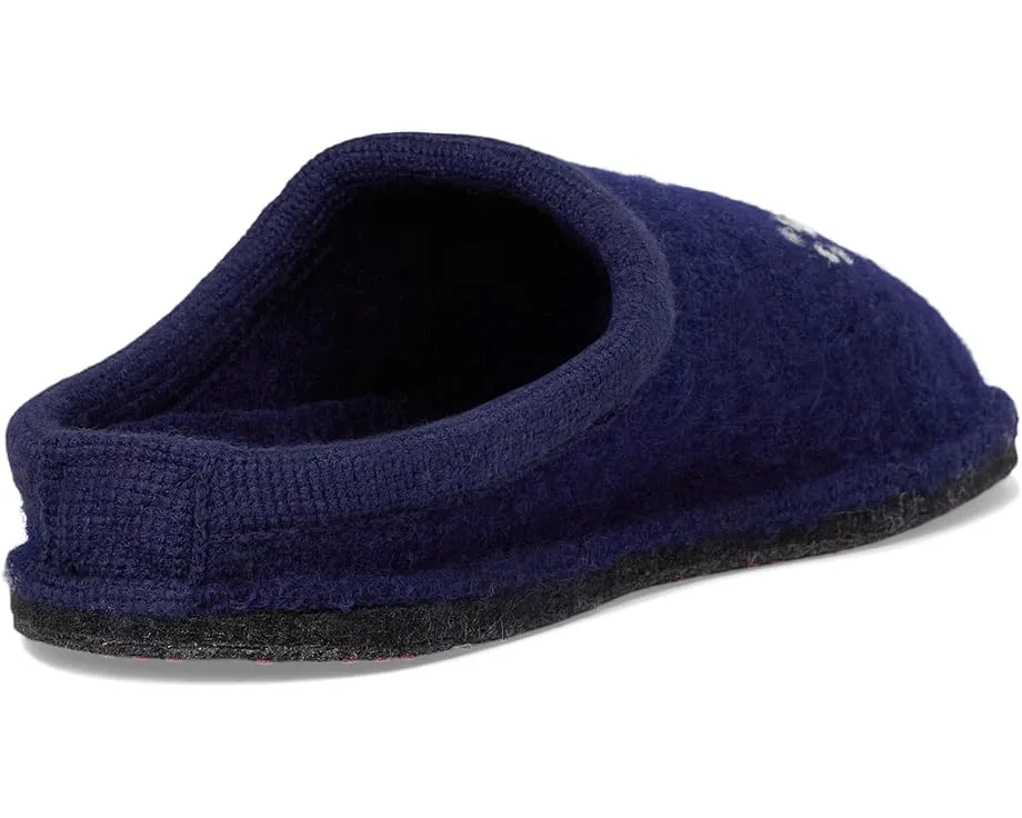 Тапочки Haflinger Fido из вареной шерсти с рисунком собаки