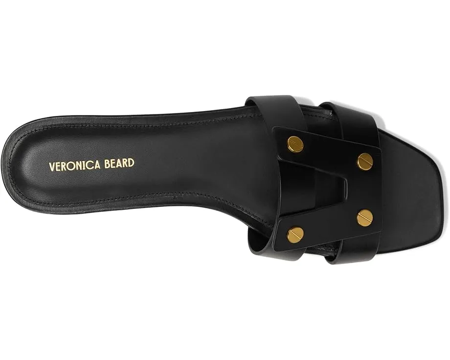 Сандалии Veronica Beard Via Slide с ремешками и металлической фурнитурой