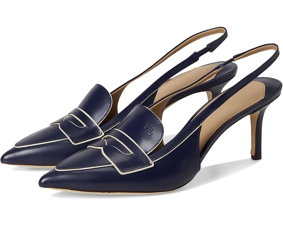 Лоферы-лодочки Lauren Ralph Lauren Khloe на шпильке с контрастной окантовкой