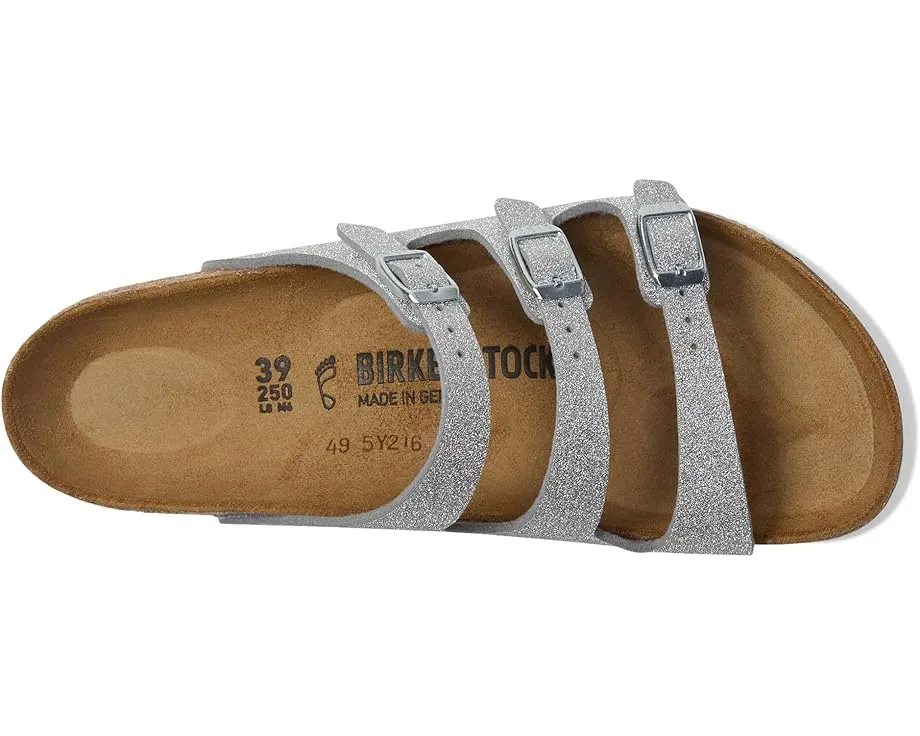 Биркенштоки Florida Shiny Glitter с блестками и анатомической стелькой