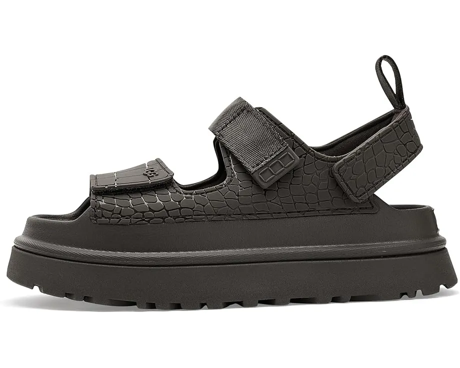 Сандалии UGG Goldenglow Embossed с тиснением под крокодила и регулируемыми застежками