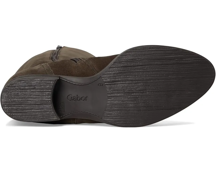 Gabor 75.901.19 высокие замшевые ботинки на каблуке