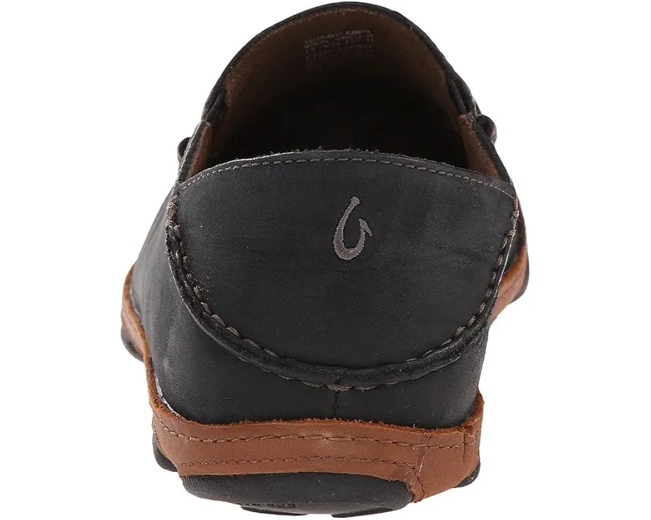 Мокасины OluKai Moloa из цельной кожи с гелевой вставкой и складывающейся пяткой