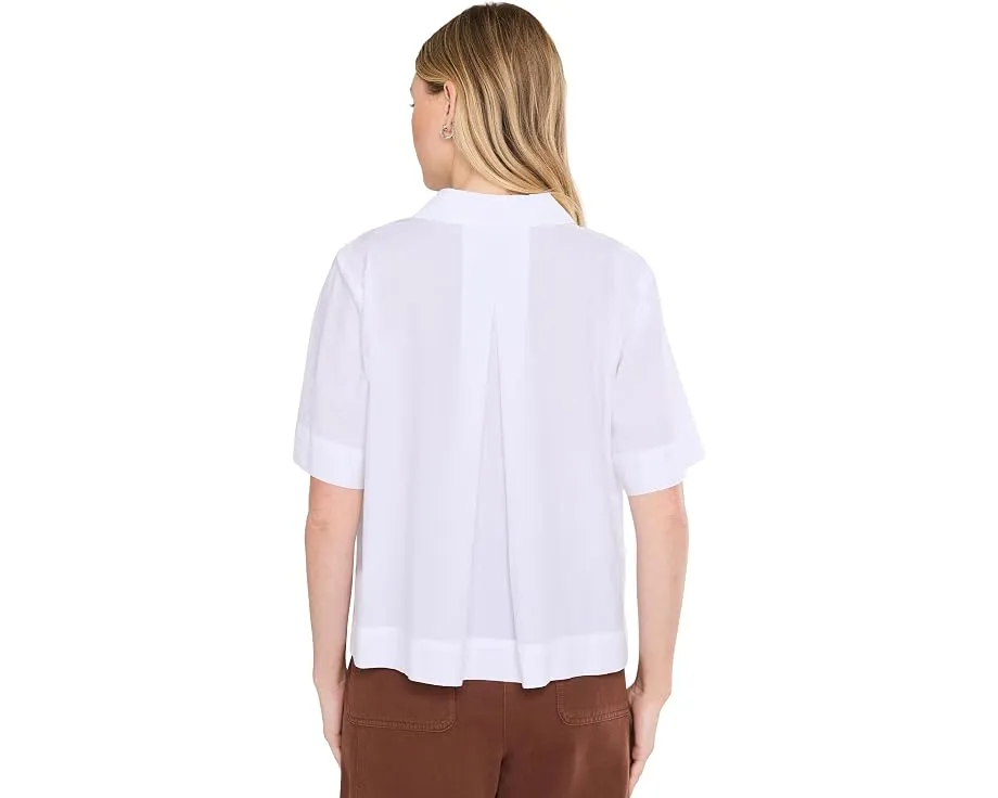 Белая блуза Eileen Fisher из органического хлопка с классическим воротником