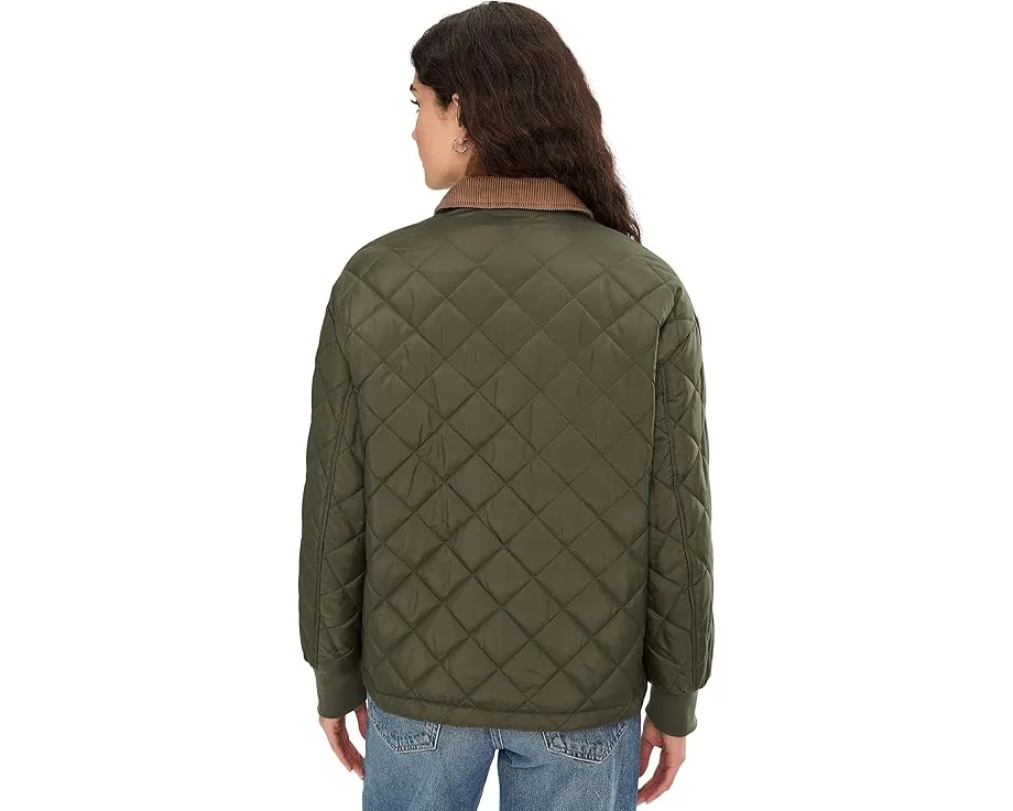 Levi's стеганая куртка с рюшем на воротнике и ромбовидным стежком