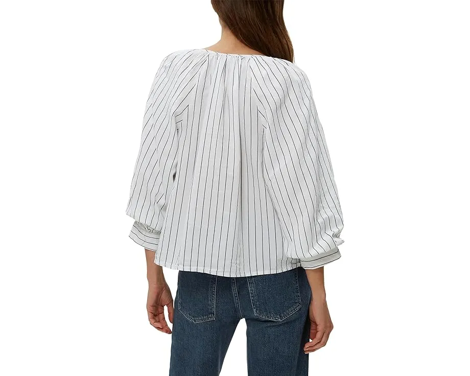 Топ Michael Stars Cleo с вырезом каре и рукавом три четверти