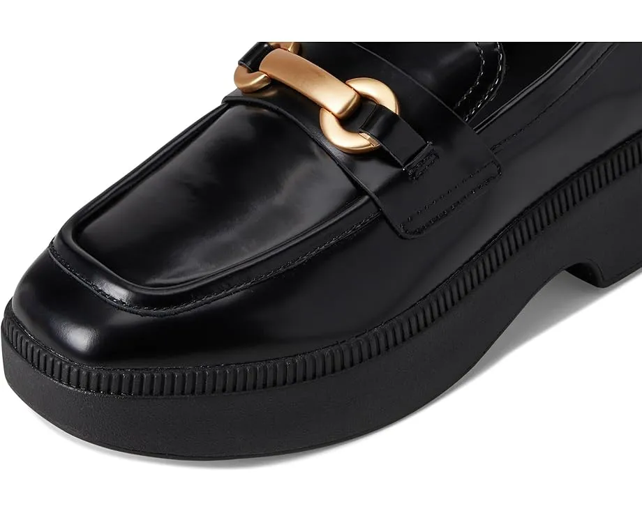 Лоферы FitFlop F-Luma на скрытом клине с пряжкой из гладкой кожи