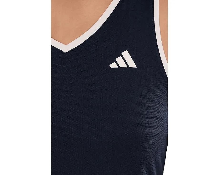 Топ теннисный adidas Heritage без рукавов с V-образным вырезом и контрастной резинкой