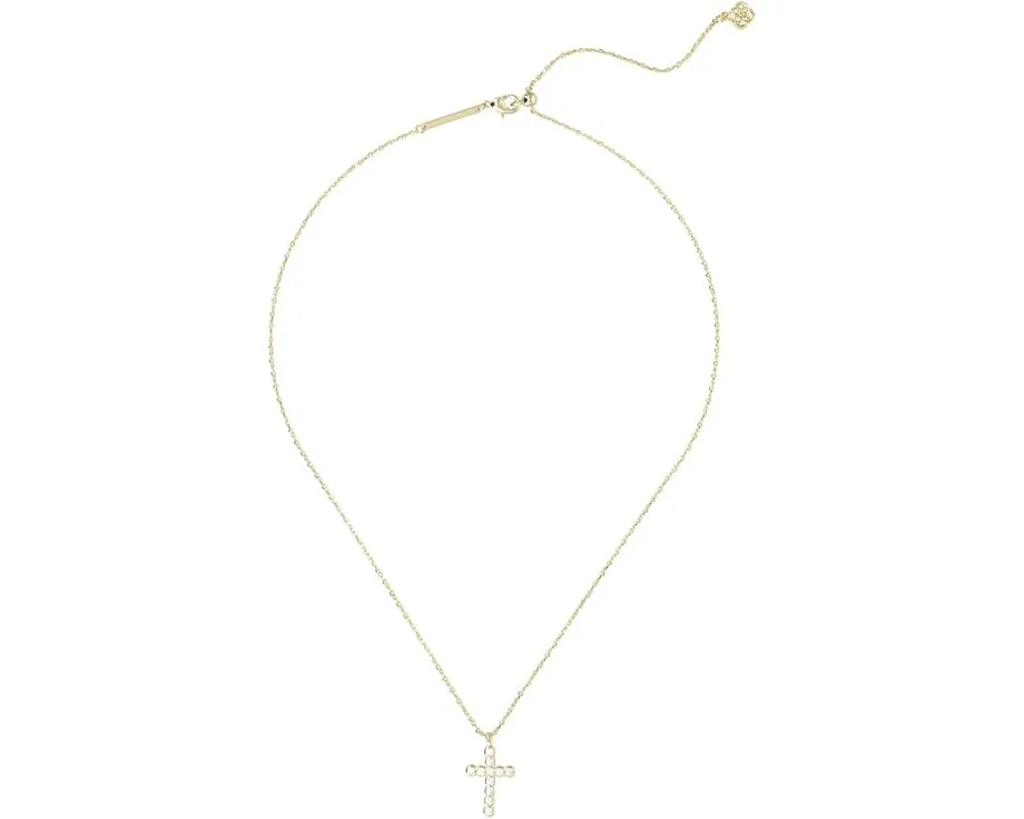Кулон Kendra Scott Cross Crystal на цепочке с кристаллами циркония