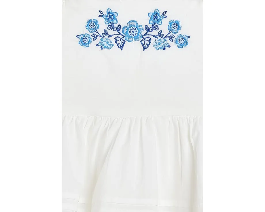 Блузка Janie and Jack с вышивкой и короткими рукавами буф