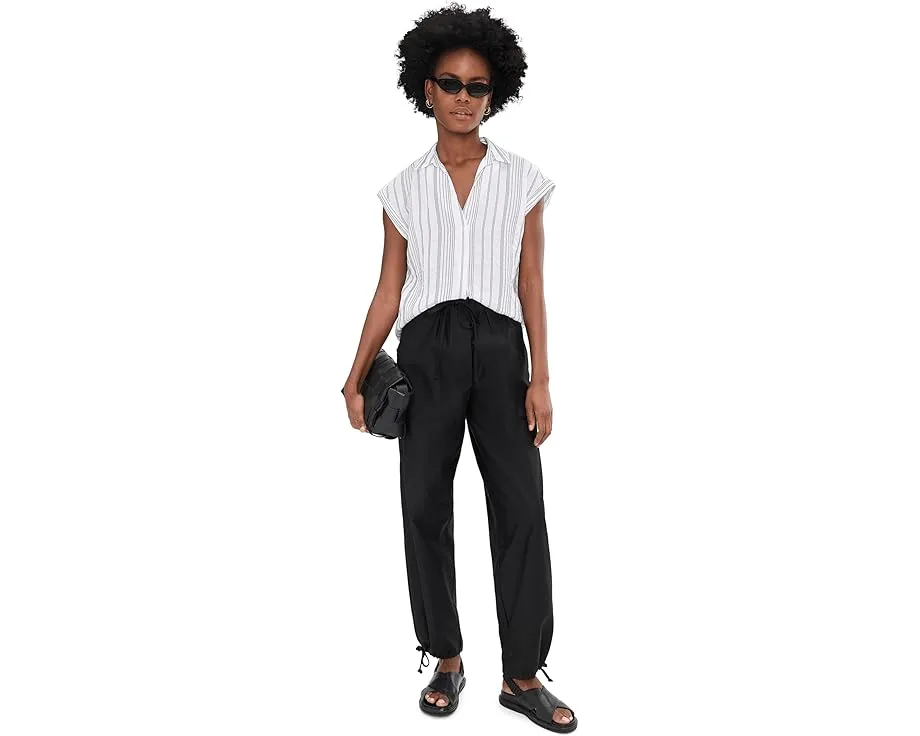 Блуза Vince Camuto с короткими рукавами и отложным воротником в расслабленном стиле