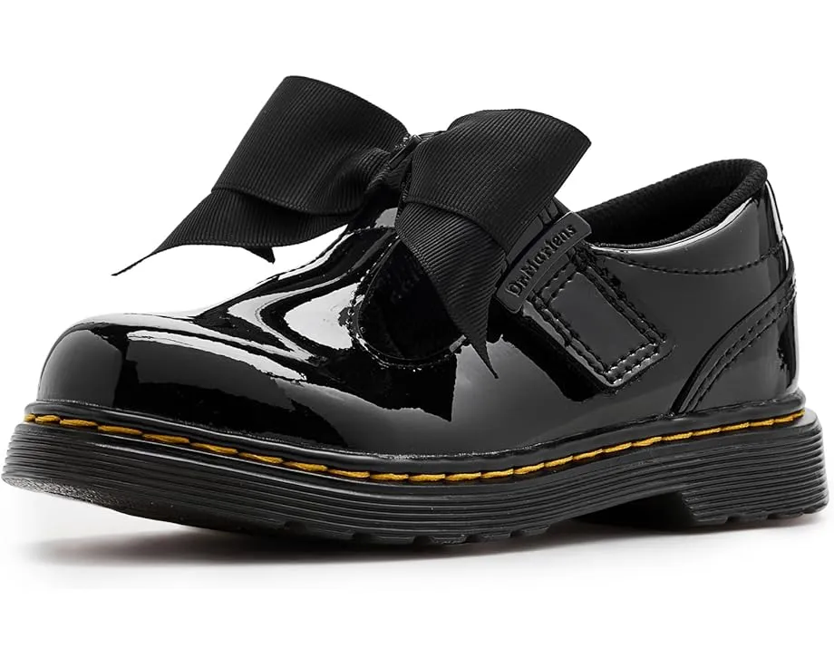 Детские туфли Dr. Martens Polley II Bow YS с бантом и застежкой на липучке