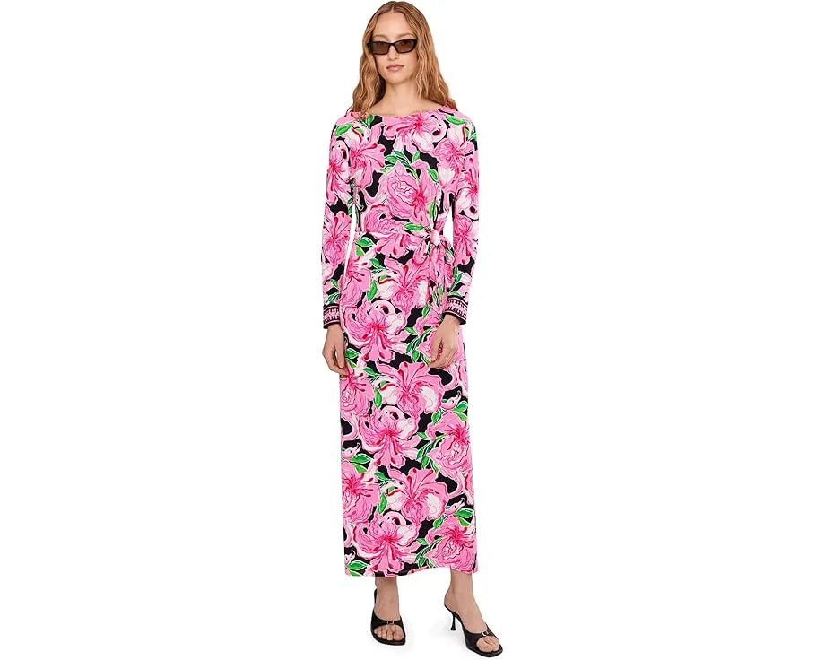 Макси платье Demy с лодочным вырезом и длинными рукавами Lilly Pulitzer