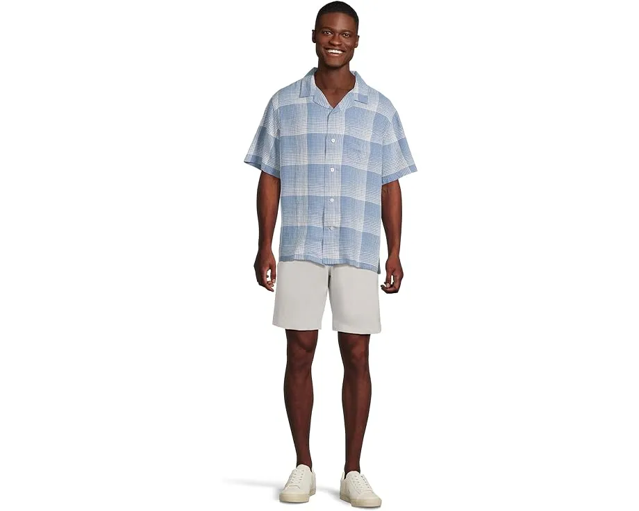 Pendleton Рубашка из льна с коротким рукавом в стиле кемп