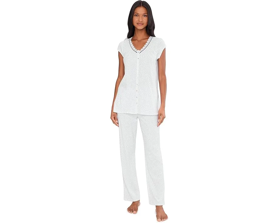 Eileen West комплект пижамы из хлопка с длинными брюками