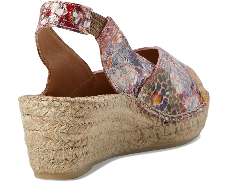 Эспадрильи Toni Pons Bernia PM с металлическим блеском и клиновидным каблуком