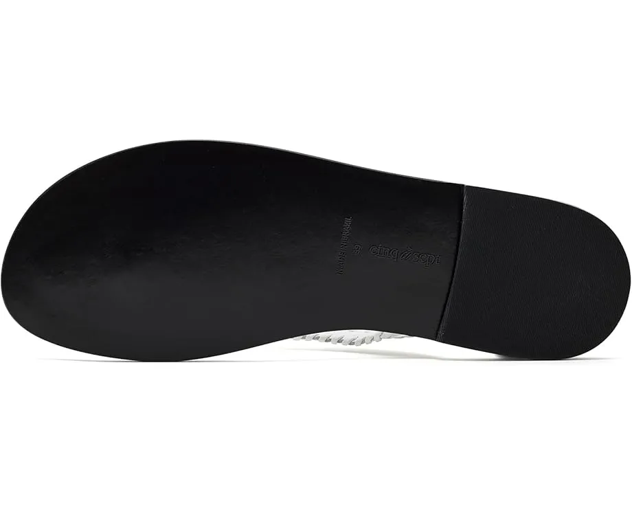 Jessica Leather Sandals от Cinq à Sept кожаные сандалии на плоском ходу