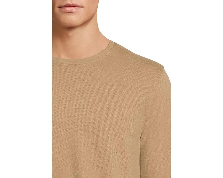 Vince лонгслив Birdseye из пима хлопка с фактурной вязкой