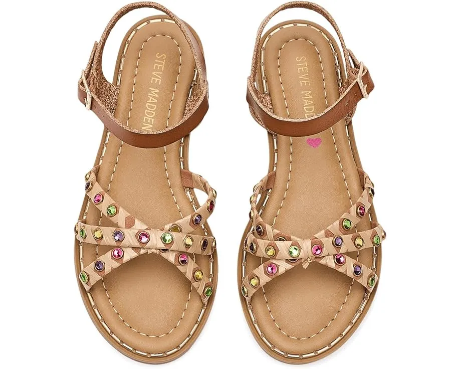 Детские сандалии Steve Madden Gillian с украшениями из стразов и регулируемой бретелью