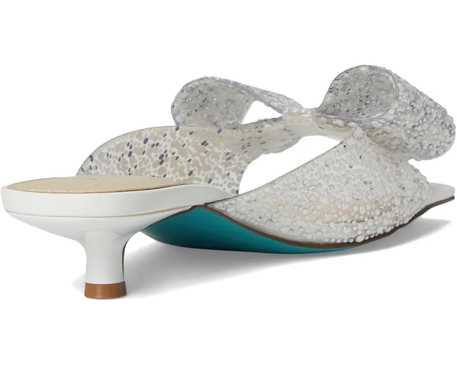 Мюли Blue by Betsey Johnson Babe с котячьим каблуком украшенные жемчугом и стразами