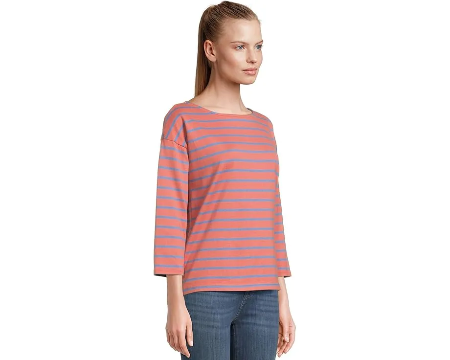 Блузка L.L.Bean Heritage Mariner Boatneck с рукавом 3/4 и полоской