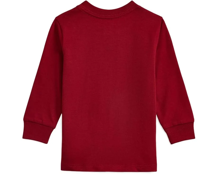 Детская футболка Polo Ralph Lauren Kids Polo Bear с длинным рукавом для младенцев