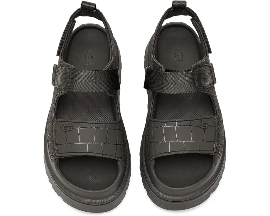 Сандалии UGG Goldenglow Embossed с тиснением под крокодила и регулируемыми застежками