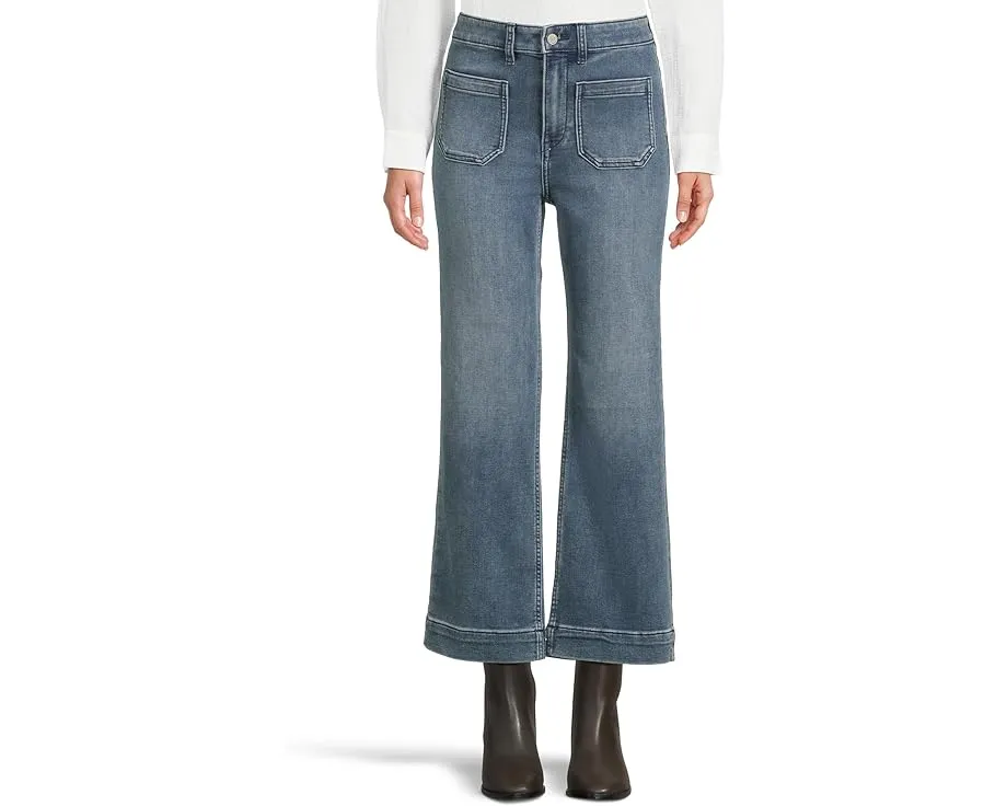 Брюки Faherty с высокой посадкой и карманами-патчами из стрейч-терри