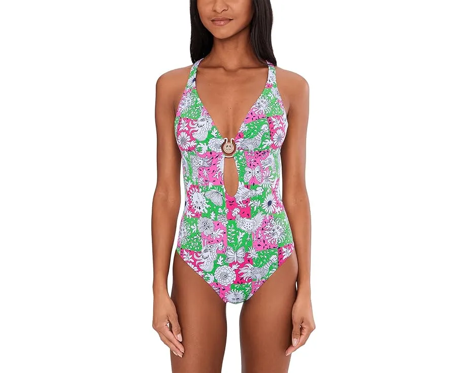 Купальник цельный Lilly Pulitzer Ester с декольте и съемными чашками