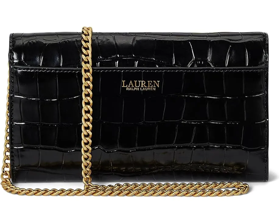 Средний кроссбоди Lauren Ralph Lauren Adair II из кожи с крокодиловым тиснением и цепочкой