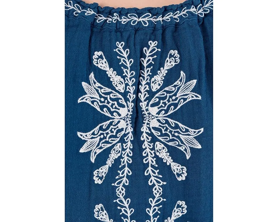 Блуза Liverpool Los Angeles с рукавом 3/4 и вышивкой на эластичной горловине